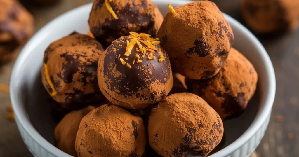 No-bake orange chocolate truffles