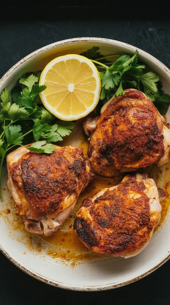 Harissa Spiced Chicken Thighs